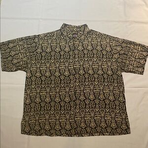 Harley-Davidson Black and Gold Casual Shirt